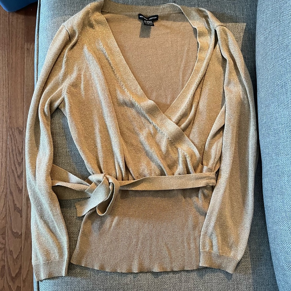 Gold low cut sweater